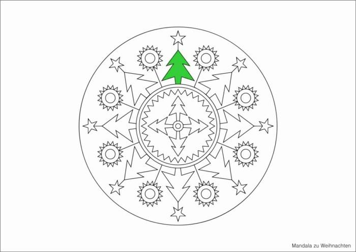 mandala pour noël coloriages branche de sapin de noël