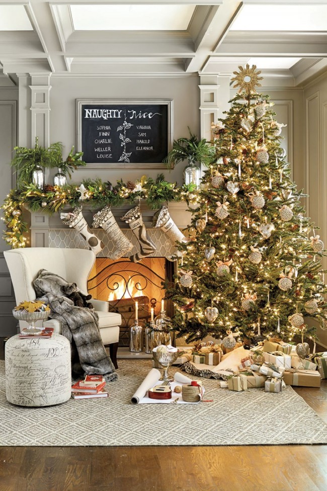 Красиво украсената елха ще създаде празнична атмосфера в къщата и ще се превърне в център на новогодишния интериор Красиво украсената елха ще създаде празнична атмосфера в къщата и ще се превърне в център на новогодишния интериор