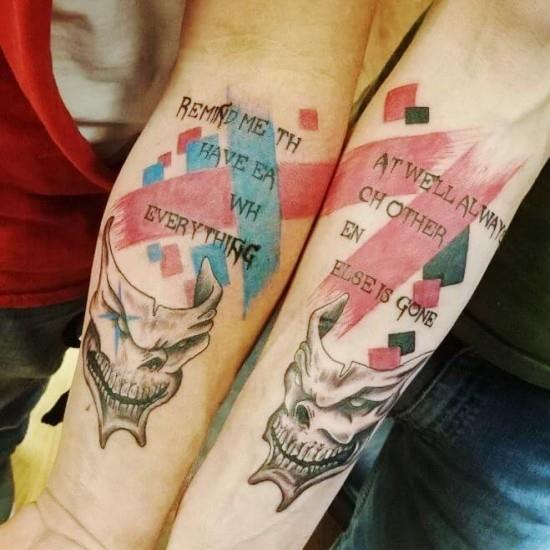 170 idées et inspirations créatives de tatouage de frères et sœurs masques d'idée de frère effrayant