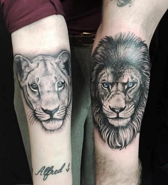 170 idées et inspirations créatives de tatouage de frères et sœurs frère soeur lion lionne