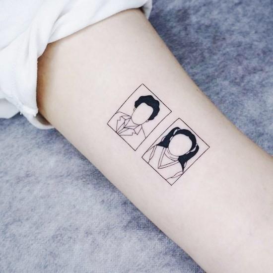 170 idées et inspirations créatives de tatouage de frères et sœurs silhouette de passeport photo de famille