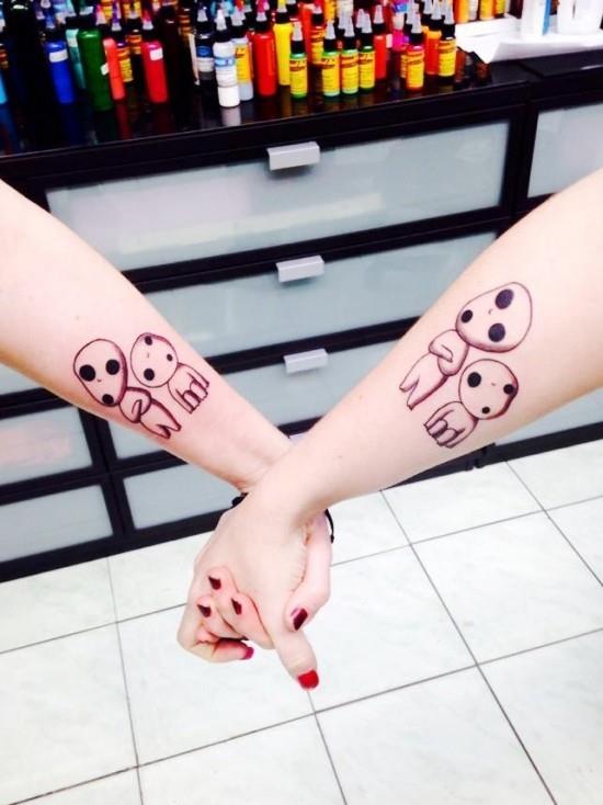 170 idées et inspirations créatives de tatouage de frères et sœurs fantômes ghibli petits et grands