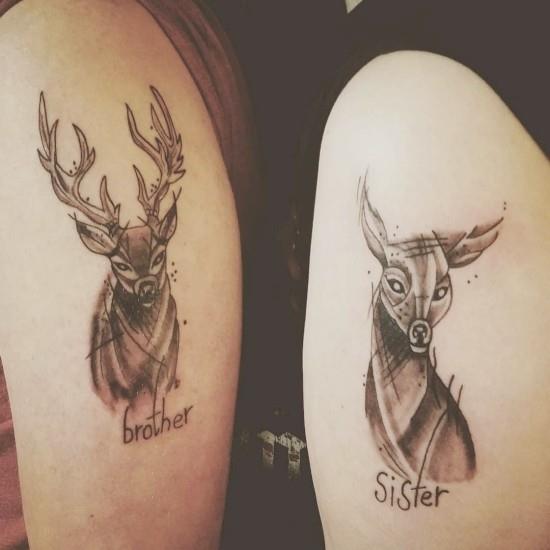 170 idées et inspirations créatives de tatouage de frères et sœurs cerf et frère frère sœur