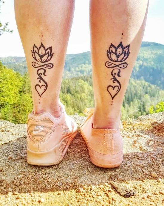 170 idées et inspirations créatives de tatouage de frères et sœurs mandala coeur de lotus