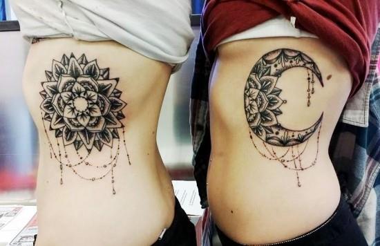 170 idées et inspirations créatives de tatouage de frères et sœurs mandala soleil lune