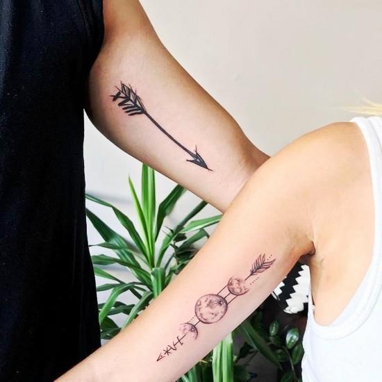 170 idées et inspirations créatives de tatouage de frères et sœurs flèche frère soeur lune