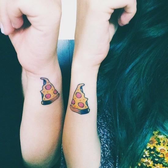 170 idées et inspirations créatives de tatouage de frères et sœurs morceaux de pizza drôles drôles