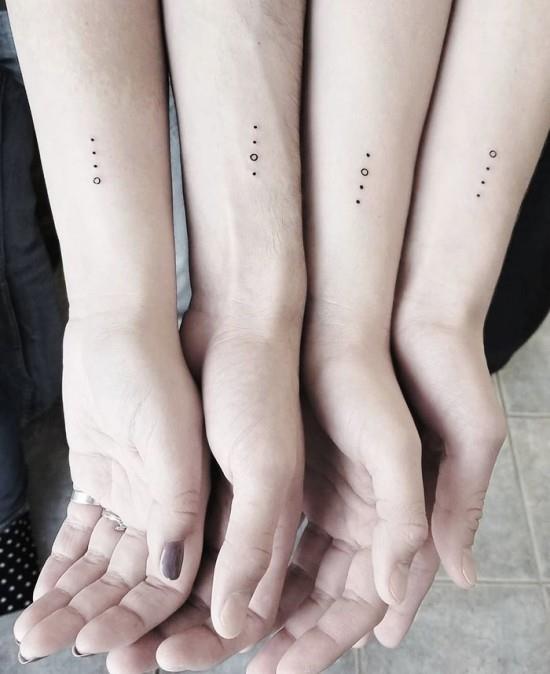 170 idées créatives de tatouage de frères et sœurs et points d'inspiration quatre frères et sœurs
