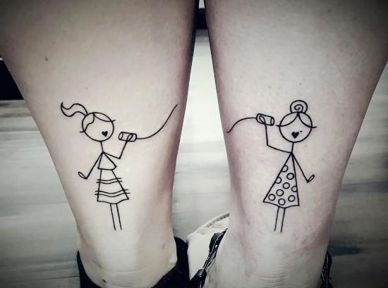 170 idées et inspirations créatives de tatouage de frères et sœurs soeur au téléphone