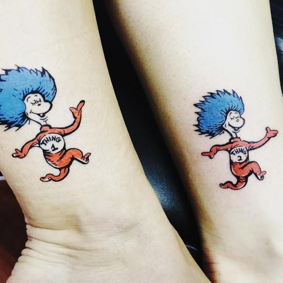 170 idées et inspirations créatives de tatouage de frères et sœurs chose 1 chose 2 monstre