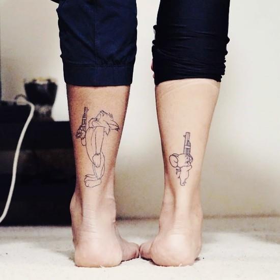 170 idées et inspirations créatives de tatouage de frères et sœurs tom et jerry détestent l'amour