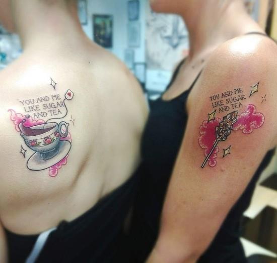 170 idées et inspirations créatives de tatouage de frères et sœurs comme la soeur du sucre et du thé