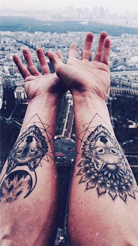 170 idées et inspirations créatives de tatouage de frères et sœurs loup frère soleil lune