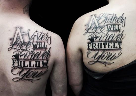 170 idées créatives de tatouage de frères et sœurs et citations inspirantes pour frère et sœur