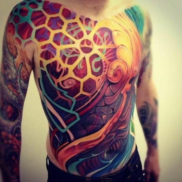 3d tatuaże całe ciało kolorowy tatuaż