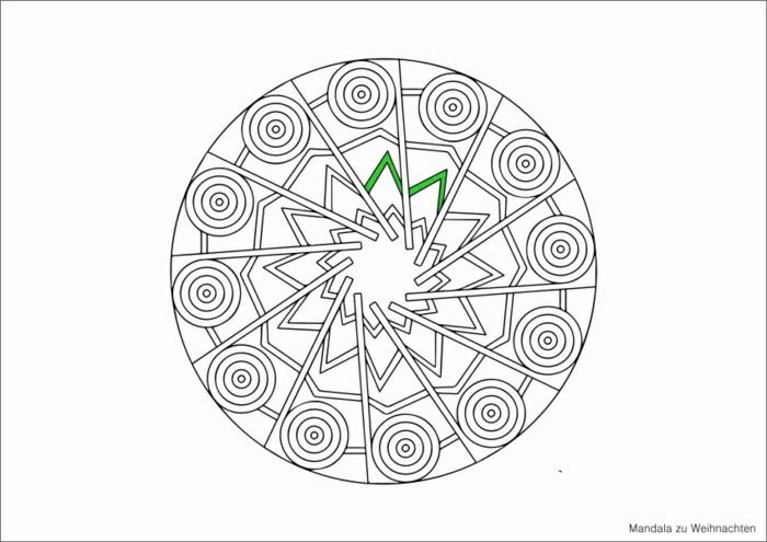 mandala pour noël coloriages spirale de noël