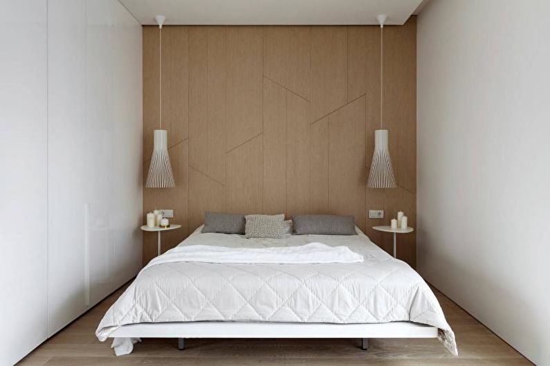 تصميم غرفة نوم بيضاء - ديكورات حائط