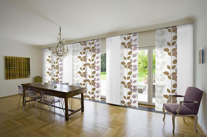 Japanische Vorhänge - Design von Vorhängen für das Wohnzimmer