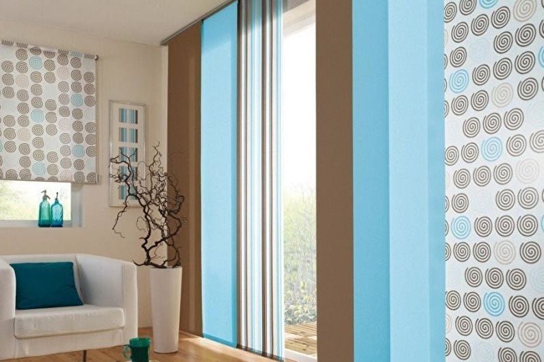 Japanische Vorhänge - Design von Vorhängen für das Wohnzimmer
