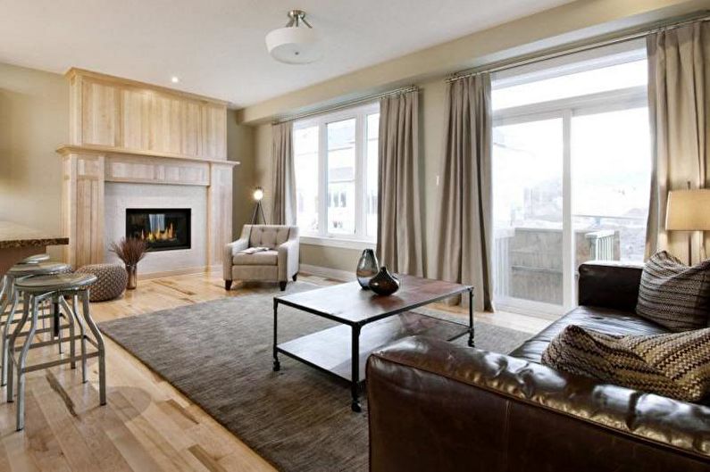 Standardní svislé závěsy - design závěsu do obývacího pokoje