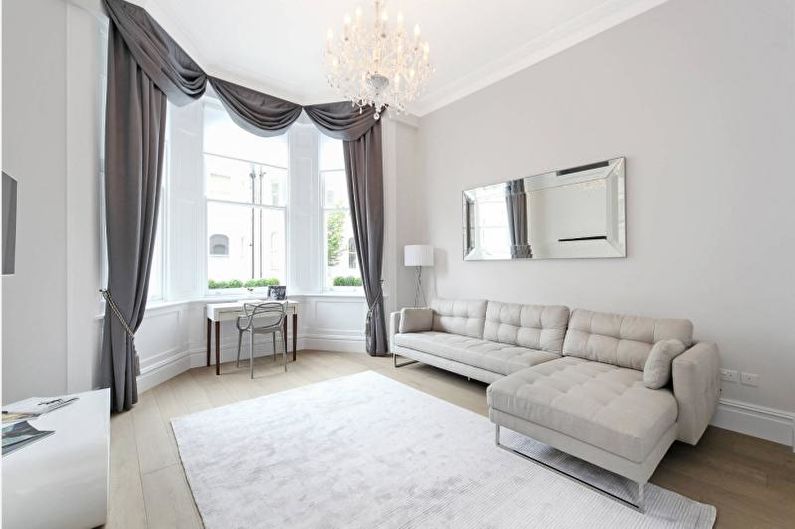 Design von Vorhängen für das Wohnzimmer - Foto