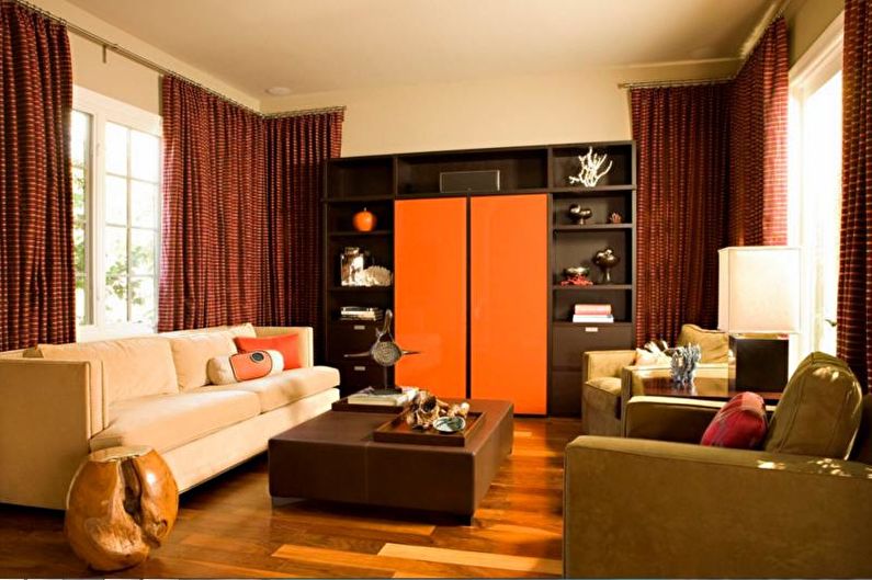 Design von Vorhängen für das Wohnzimmer - Foto