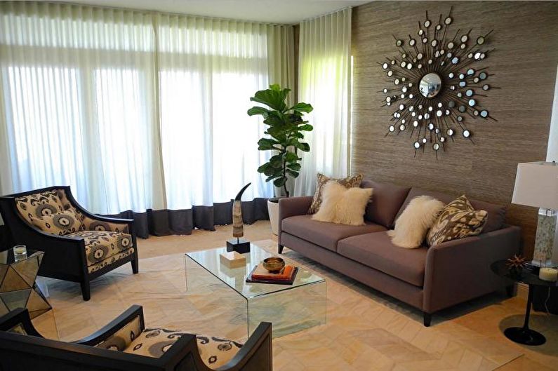 Design von Vorhängen für das Wohnzimmer - Foto