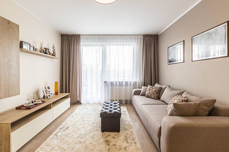 Standardní svislé závěsy - design závěsu do obývacího pokoje