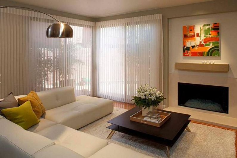 Design von Vorhängen für das Wohnzimmer - Foto