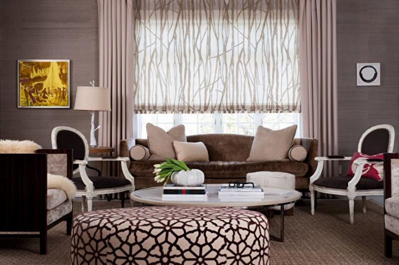 Design von Vorhängen für das Wohnzimmer - Foto