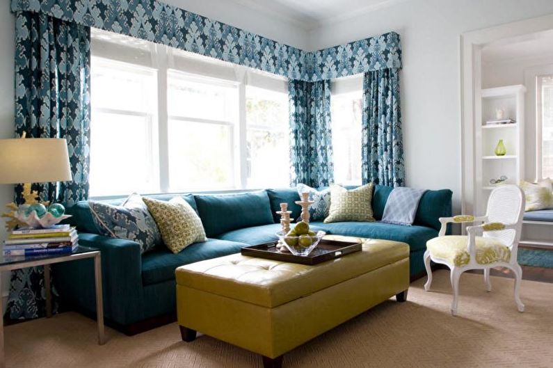 Design von Vorhängen für das Wohnzimmer - Foto