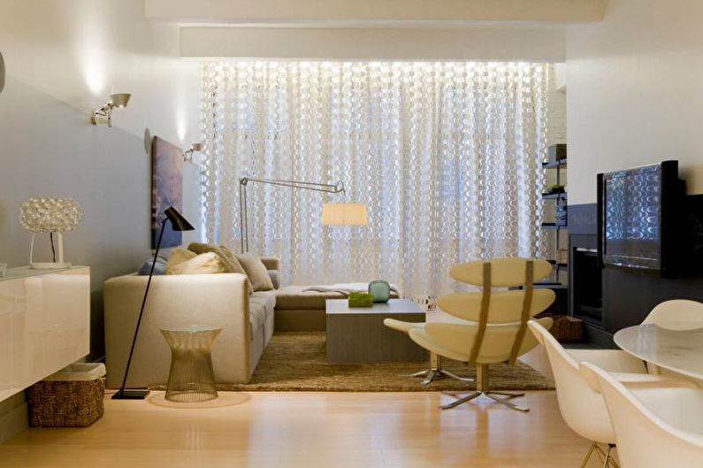 Design von Vorhängen für das Wohnzimmer - Foto