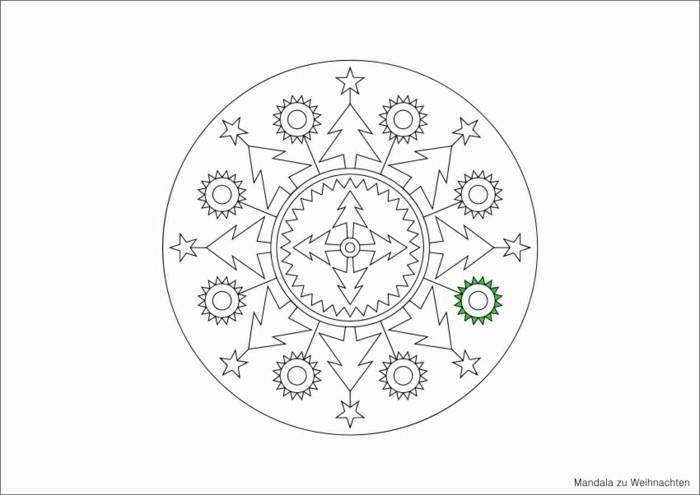 mandala pour noël coloriages sapins de noël