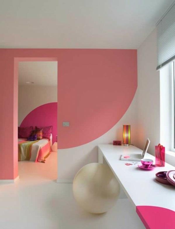 Zakurzona różowa farba ścienna w kolorze ścian abstrakcyjna biel