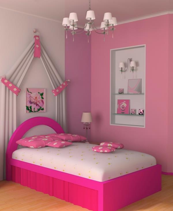 kolorowy projekt ścian stary różowy kolor ściany wirtualny planer pokoju