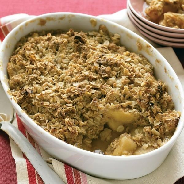 Crumble aux pommes Recette de flocons d'avoine Préparer un crumble aux pommes