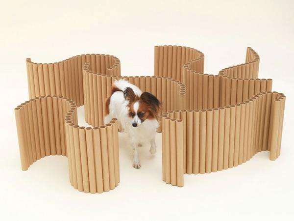 Architecture de tuyaux de bois pour animaux de compagnie de jeu de scène original pour chiens