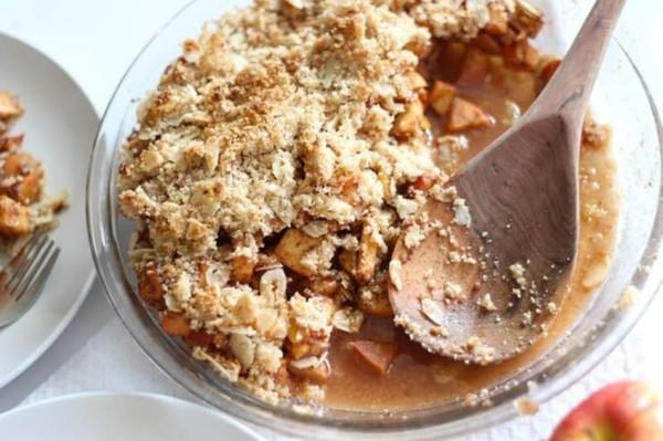 Cuisson avec de la farine de noix de coco Recettes avec de la farine de noix de coco Crumble aux pommes