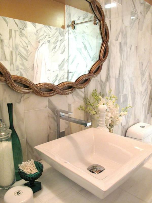 Pomysły łazienkowe na małe łazienkowe lustro ścienne wokół zlewu