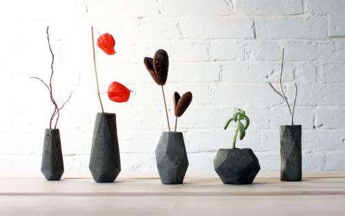 Dekoracje betonowe DIY pomysły na dekoracje wazonów