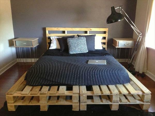 Cadres de lit construire des palettes oreillers en bois couvre-lit