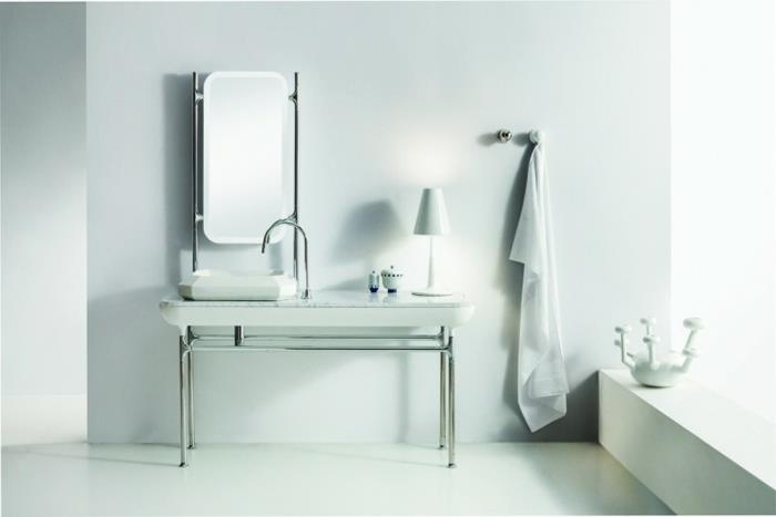 Bisazza Bagno Hayon aménagement de salle de bain moderne petite salle de bain blanc