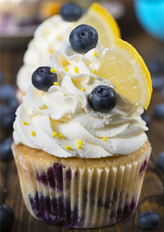 Recette de garniture de cupcakes au citron et aux bleuets Idées de recettes de tarte au four