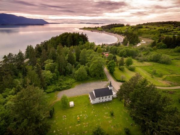 Voir l'île de Lummi L'île d'Oscas à proximité de la baie