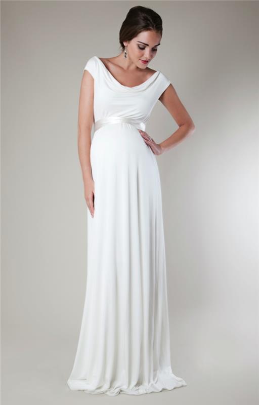 Robe de mariée pour femme enceinte bande ajustée