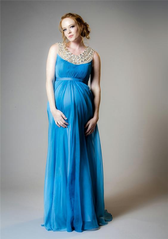 Robe de mariée pour femme enceinte avec une taille royale