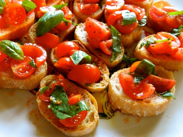 Bruschetta à la tomate basilic