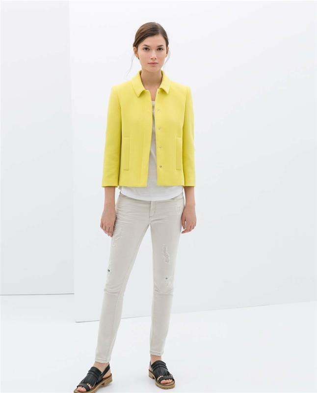 Veste pour femme de mode Bussiness mode pour femme jaune