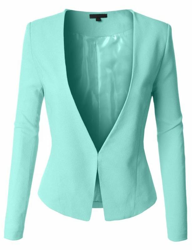 Veste pour femme à la mode des affaires, mode pour femme vert menthe