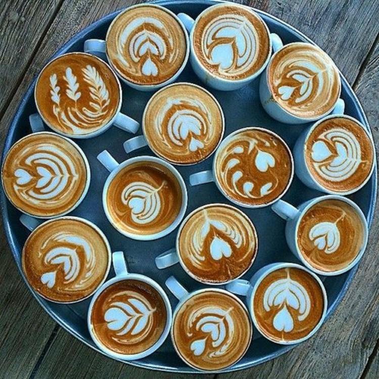 Types de cappuccino café boit du café effet café